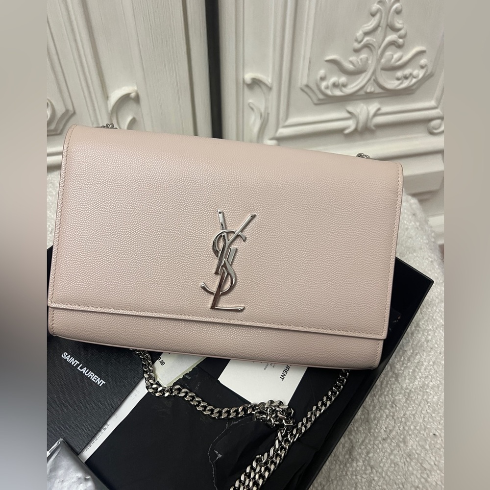 Saint Laurent paris authentic YSL bag marble pink